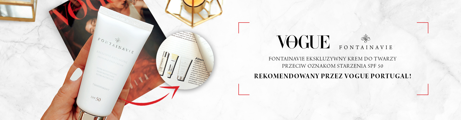 VOGUE Portugal poleca FONTAINAVIE Ekskluzywny krem do twarzy przeciw oznakom starzenia SPF 50!